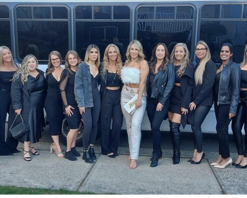 A bridal shower about to embark on the Party Bus